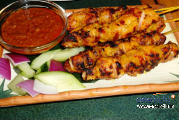 Thai Style Chicken Satay With Veggies